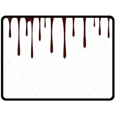 Illustration-chocolate-dropping-chocolate-background-vector Double Sided Fleece Blanket (large)  by nate14shop