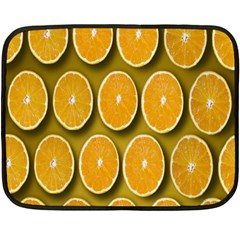 Orange Slices Cross Sections Pattern Double Sided Fleece Blanket (mini)  by artworkshop