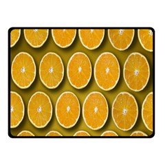 Orange Slices Cross Sections Pattern Double Sided Fleece Blanket (small)  by artworkshop