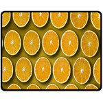 Orange Slices Cross Sections Pattern Double Sided Fleece Blanket (Medium)  58.8 x47.4  Blanket Back