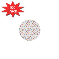 Easter Bunny Pattern Hare 1  Mini Buttons (100 Pack) 