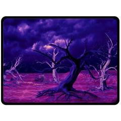 Forest Night Heaven Cloud Nature Double Sided Fleece Blanket (large)  by Wegoenart