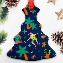 Colorful Funny Christmas Pattern Ornament (christmas Tree)  by Uceng