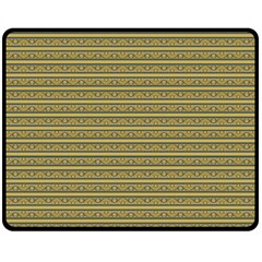 Golden Striped Decorative Pattern One Side Fleece Blanket (medium) by dflcprintsclothing