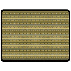 Golden Striped Decorative Pattern Fleece Blanket (large) by dflcprintsclothing