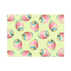 Colorful Easter Eggs Pattern Green One Side Premium Plush Fleece Blanket (mini)