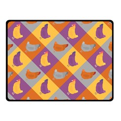 Chickens Pixel Pattern - Version 1b Fleece Blanket (small) by wagnerps