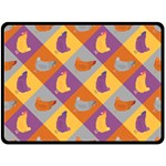 Chickens Pixel Pattern - Version 1b Fleece Blanket (Large) 80 x60  Blanket Back