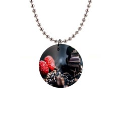 Chocolate Dark 1  Button Necklace