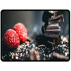Chocolate Dark Fleece Blanket (large) by artworkshop