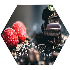Chocolate Dark Wooden Puzzle Hexagon