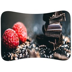 Chocolate Dark Velour Seat Head Rest Cushion by artworkshop