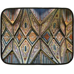 Church Ceiling Mural Architecture Fleece Blanket (mini) by Ravend