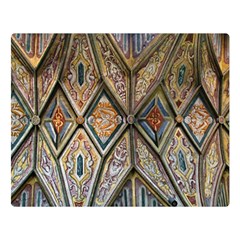 Church Ceiling Mural Architecture One Side Premium Plush Fleece Blanket (large) by Ravend