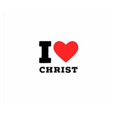 I Love Christ One Side Premium Plush Fleece Blanket (small)
