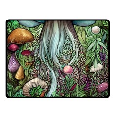 Craft Mushroom One Side Fleece Blanket (small) by GardenOfOphir