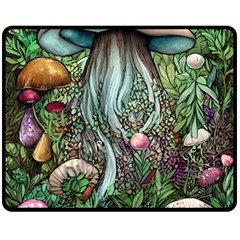 Craft Mushroom Fleece Blanket (medium) by GardenOfOphir