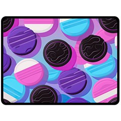 Cookies Chocolate Cookies Sweets Snacks Baked Goods Two Sides Fleece Blanket (large) by Ravend