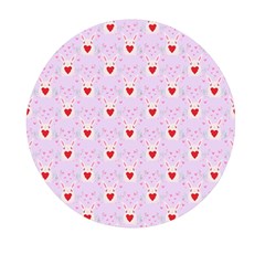 Easter Easter Bunny Hearts Seamless Tile Cute Mini Round Pill Box (pack Of 3)