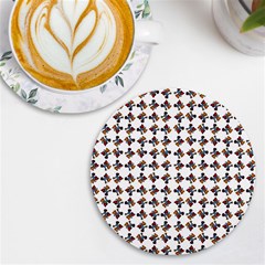 Mixed Abstract Colors Pattern Uv Print Round Tile Coaster