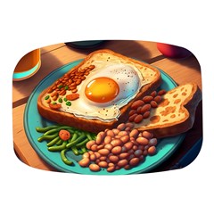 Breakfast Egg Beans Toast Plate Mini Square Pill Box