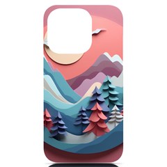 Paper Art Pastel Iphone 14 Pro Black Uv Print Case