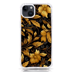 Flower Gold Floral Iphone 14 Plus Tpu Uv Print Case