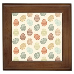 Seamless-pattern-colorful-easter-egg-flat-icons-painted-traditional-style Framed Tile