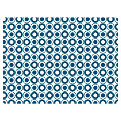 Mazipoodles Dusty Duck Egg Blue White Donuts Polka Dot Premium Plush Fleece Blanket (extra Small) by Mazipoodles