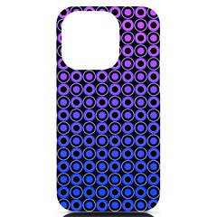 Mazipoodles Purple Pink Gradient Donuts Polka Dot Iphone 14 Pro Black Uv Print Case by Mazipoodles