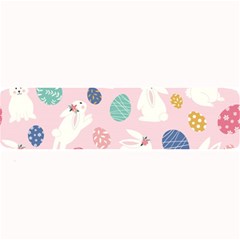 Cute Bunnies Easter Eggs Seamless Pattern Large Bar Mat