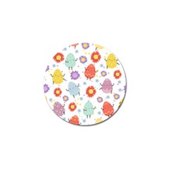 Easter Seamless Pattern With Cute Eggs Flowers Golf Ball Marker (10 Pack) by Simbadda