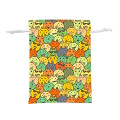Seamless Pattern With Doodle Bunny Lightweight Drawstring Pouch (m)