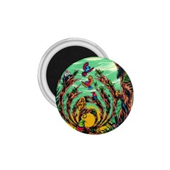 Monkey Tiger Bird Parrot Forest Jungle Style 1 75  Magnets by Grandong