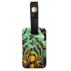 Monkey Tiger Bird Parrot Forest Jungle Style Luggage Tag (one Side) by Grandong