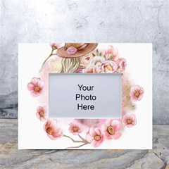 Women With Flowers White Tabletop Photo Frame 4 x6 