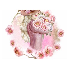 Women With Flower Premium Plush Fleece Blanket (extra Small)