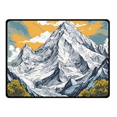 Nature Mountains Landscape Forest Two Sides Fleece Blanket (small) by Ravend
