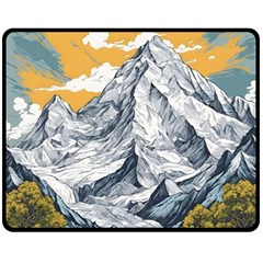 Nature Mountains Landscape Forest Two Sides Fleece Blanket (medium) by Ravend