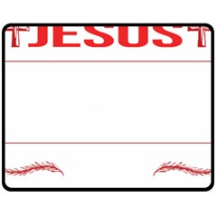 Calligraphy T- Shirt Funny Jesus Calligraphy Calligrapher Handwriting Lettering T- Shirt Two Sides Fleece Blanket (medium) by EnriqueJohnson