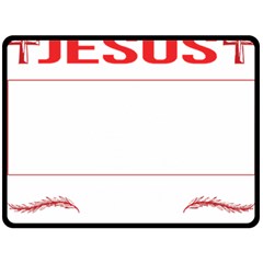 Calligraphy T- Shirt Funny Jesus Calligraphy Calligrapher Handwriting Lettering T- Shirt Two Sides Fleece Blanket (large) by EnriqueJohnson