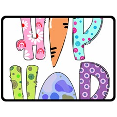 Easter Bunny Happy Easter T- Shirt Hip Hop Happy Easter T- Shirt Two Sides Fleece Blanket (large) by ZUXUMI