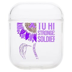 Epilepsy Awareness T- Shirt Epilepsy Awareness Sunflower God Give The Hardest Battles T- Shirt Airpods 1/2 Case