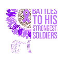 Epilepsy Awareness T- Shirt Epilepsy Awareness Sunflower God Give The Hardest Battles T- Shirt Two Sides Premium Plush Fleece Blanket (extra Small) by ZUXUMI
