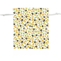 Art T- Shirt Brown Bunnies And Orange Carrots On Goldenrod Easter Pattern T- Shirt Lightweight Drawstring Pouch (xl)
