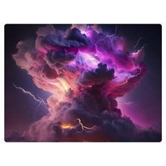 Cloud Heaven Storm Chaos Purple Premium Plush Fleece Blanket (extra Small)