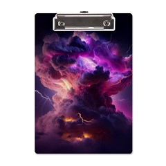 Cloud Heaven Storm Chaos Purple A5 Acrylic Clipboard