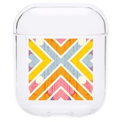 Line Pattern Cross Print Repeat Hard Pc Airpods 1/2 Case