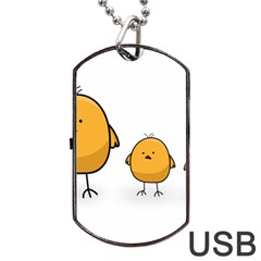 Chick Easter Cute Fun Spring Dog Tag Usb Flash (two Sides) by Ndabl3x