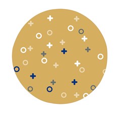 Cross Circles White Circles Mini Round Pill Box (pack Of 5)